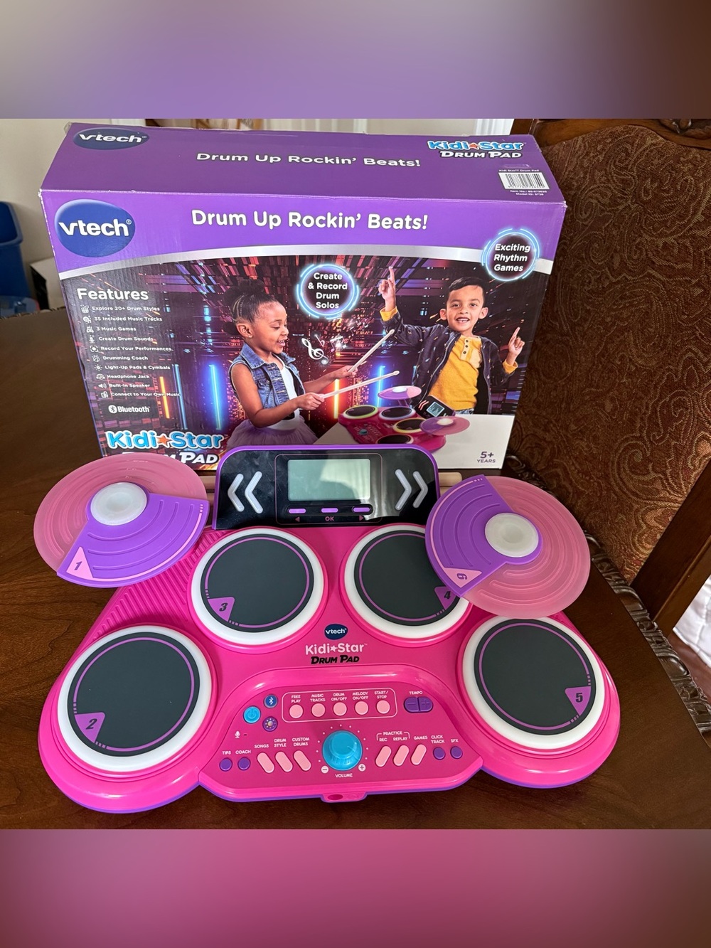VTech Kidi Star Drum Pad, Pink in Original Box